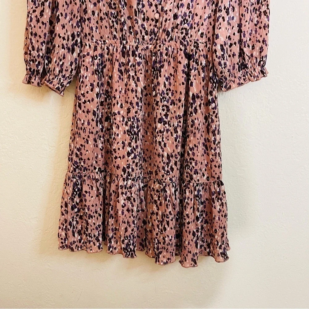 Lulus Parkside Mauve Multi-Print Mini Dress Women Size XS Pink/Purple - Picture 9 of 12